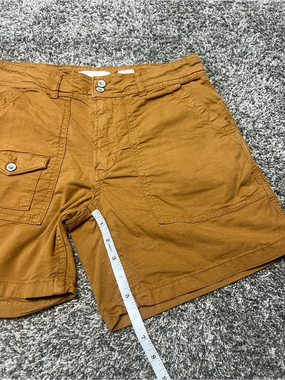 Anthropologie The Wanderer Mustard Brown Shorts Size 27 Cargo Shorts - Picture 6 of 7